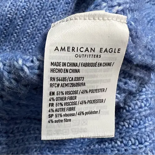American Eagle  AE Blue Oversized Dreamspun Long Sleeve Crew Neck Sweater Medium.