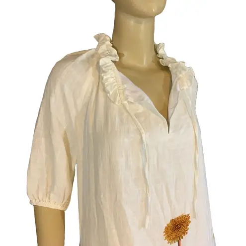 I.N.C. CREAM & GREEN BOTANICAL PRINT KAFTAN STYLE MAXI DRESS NWT (M) Size M