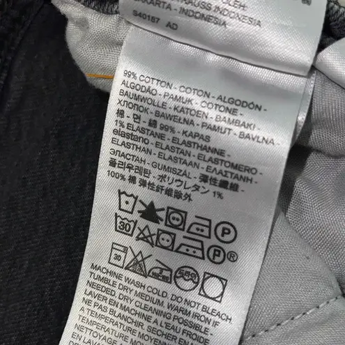 Levi Strauss & CO. Womens Ribcage Ankle Straight Button Fly Jeans Gray Size 27