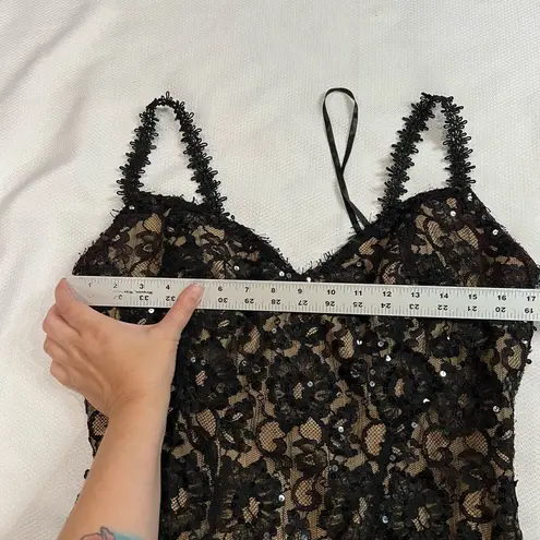 Bob Mackie Vintage Black Lace Corset Style Top Dress