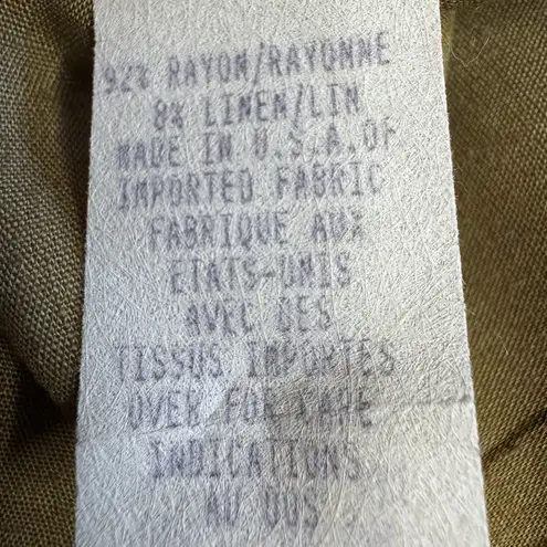 BUSHWACKER Sz 8 Brown Floral Linen Rayon Maxi Sheath Dress Sleeveless USA