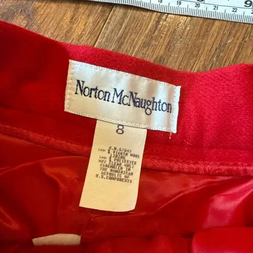 Norton Mcnaughton Vintage Norman Mcnaughton 100% virgin wool red lined trouser pant 8