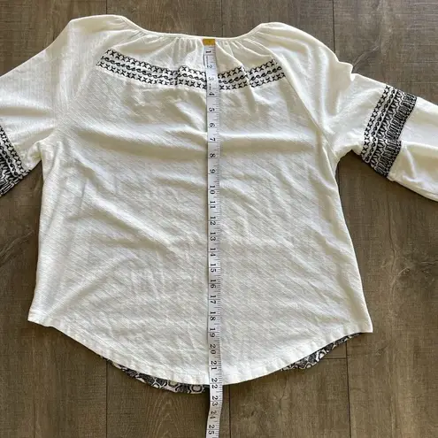 Akemi + Kin Anthropologie Women's Size S Embroidered Boho Blouse Top Cottagecore