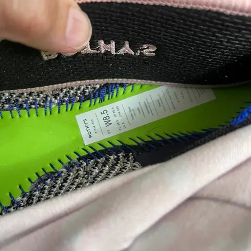 Rothy's round Flats Black White Tweed Knit Comfort Women's Shoes Size 8.5