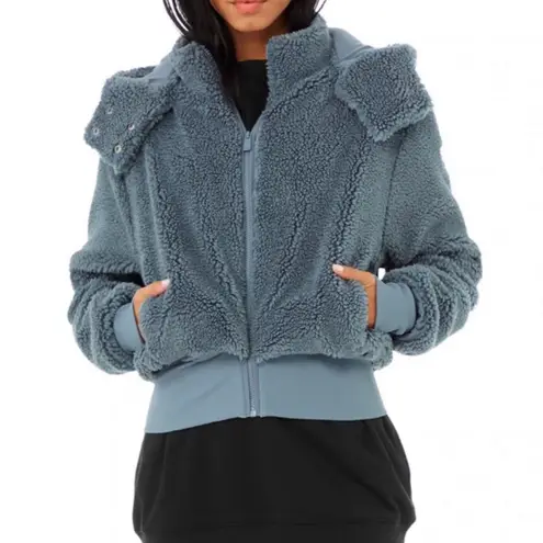 Alo Yoga Foxy Sherpa Jacket Steel Blue M