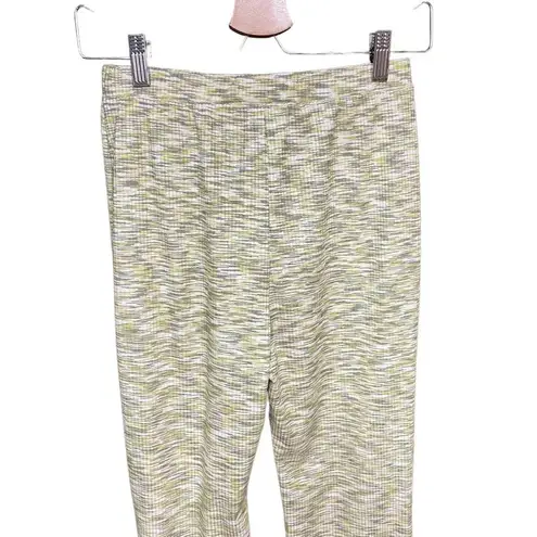 Lisa Says Gah Lisa Says Gah Josie Ribbed Space Dye Flare Pants Honeydew Green Size Small