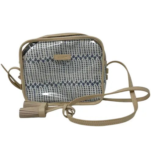 Spartina 449 Clear Stadium Crossbody Bag With Blue Cane Bag Zip Insert