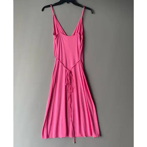 United Colors Of Benetton Benetton sz S spaghetti strap faux wrap pink midi dress