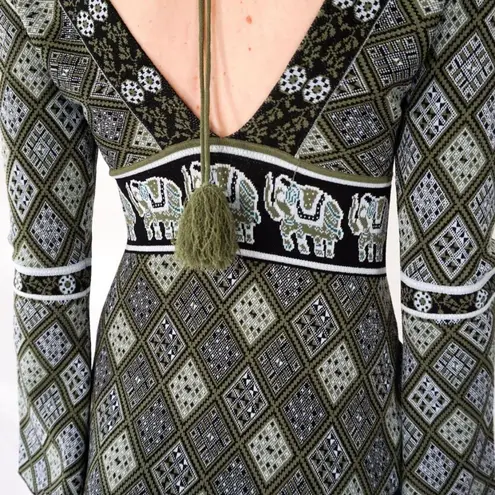 Torn By Ronny Kobo Ronny Kobo Oriana elephant jacquard knit mini dress size XS extra small