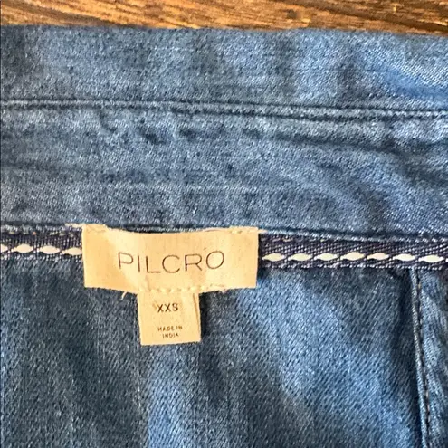 Pilcro Anthropologie Sleeveless Halter Swing Denim Midi Dress Size XXS