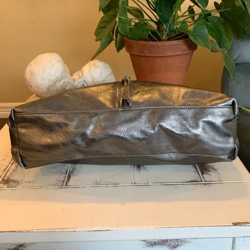 Kate Landry Siver Metallic Tote