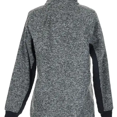 Abercrombie & Fitch  Gray & Black Turtleneck Sweater Asymmetric Side Snap Buttons thumbnail 2