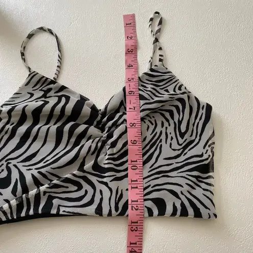 Urban Renewal Zebra Print Crop Top Size XS Made From Vintage Fabric