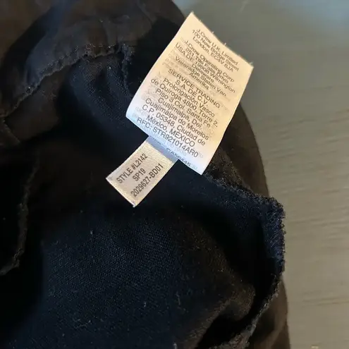 J.Crew  Shorts Women's Size 6 Black Linen Blend Scalloped Hem Casual