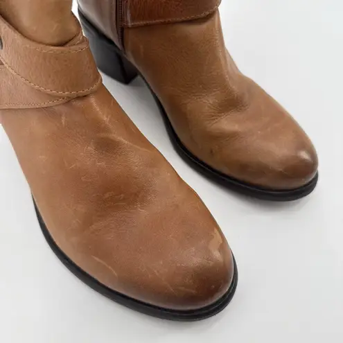 Ten Points Brown Tan Distressed Leather Ankle Boots Lined Size EU 40