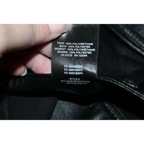 Aritizia Wilfred Melina Black Faux Leather High Rise Flare Pants Size 4 NWOT NEW