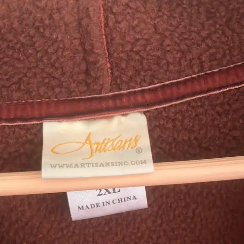 None Artisans fleece jacket 2x