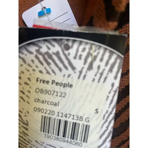 Free People NWT  Tiger Print Sleeveless Button Front Dress Brown Size S P