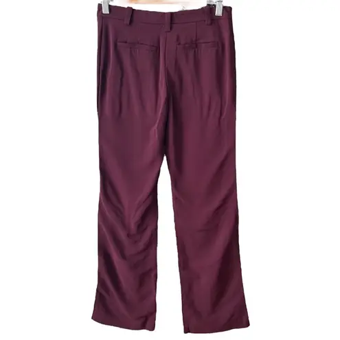 Rebecca Taylor Refined Suiting Boot Pant in Oxblood Sz 26/4