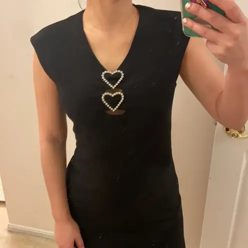 Maje black mini dress. S