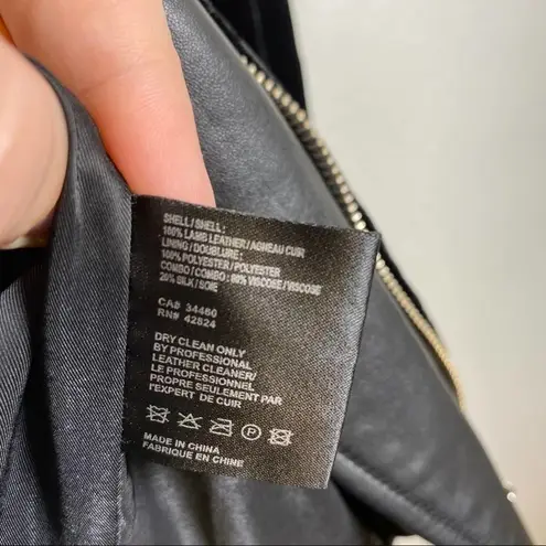 Veda Puzzle Velvet And Leather Moto Jacket Black Size M