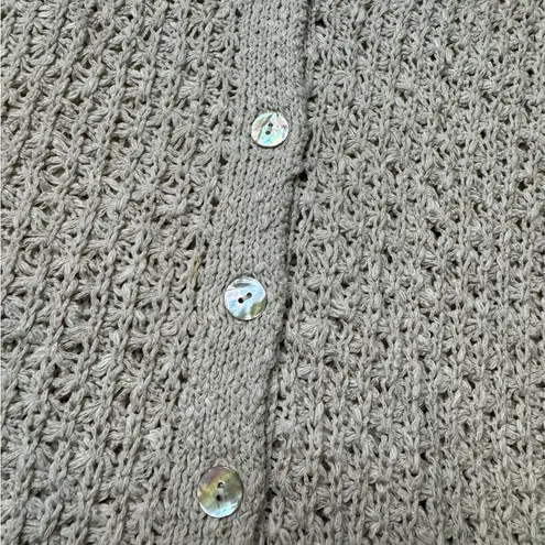 J. Jill Beige Knit Vest Cotton Linen Blend size M Size M