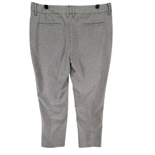 Karl Lagerfeld Menswear Pants Womens 12 Black White Houndstooth Classic Preppy