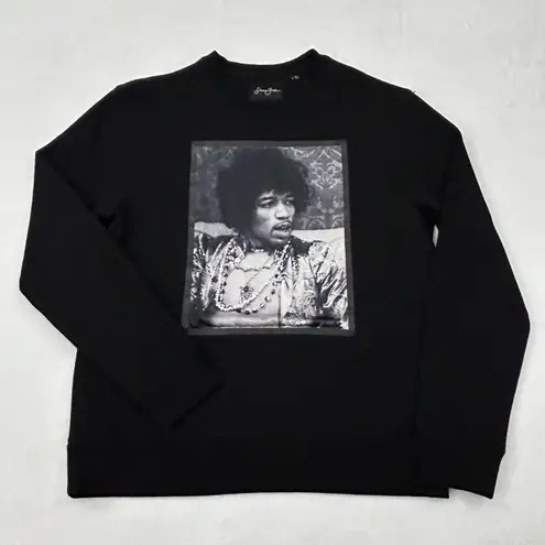 Sean John Rock Guitar Legend Jimi Hendrix Black Crewneck Sweatshirt adult M