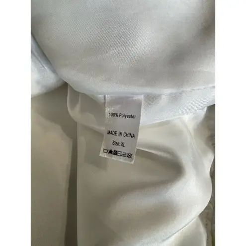 KYOYO Fuzzy Long Sleeve Zip Up Crop Ivory/Green Flowers Jacket Size XL Soft Green