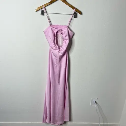 ALC Frank NWT ALC Lavender Lilac Purple Halter Neck Cutout Smocked Midi Dress Womens 8