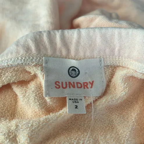 Sundry Anthropologie Peach Mini Skirt w/Side Ruching, Size 2(Medium) Retail $106