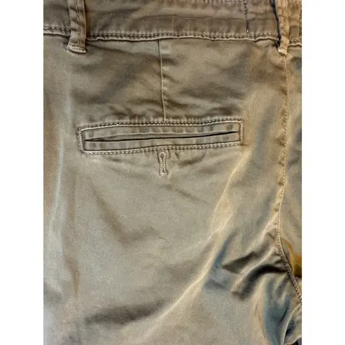 Chino by Anthropologie Relaxed Olive Green Chinos w/ Velvet Trim