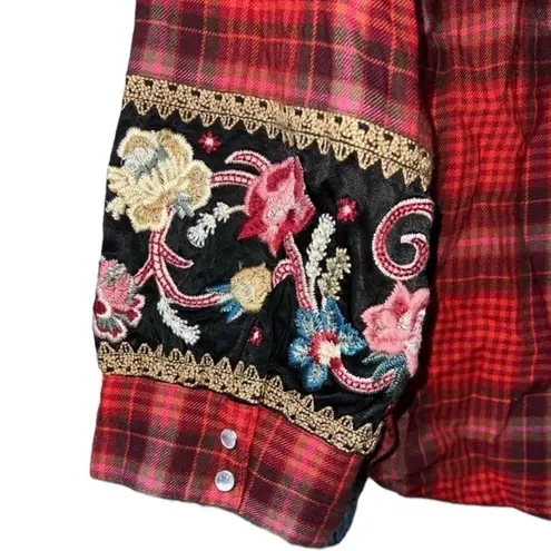 Johnny Was Esme Embroidered Western Shirt Pearl Snap NWT