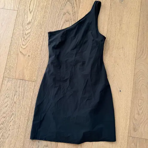 Abercrombie & Fitch  Asymmetric One Shoulder Black Tennis Dress Size Small TALL - Image 2