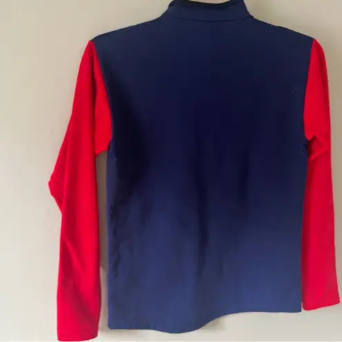 Vintage Sub4USA Navy and Red Long Sleeve Pullover Small Blue