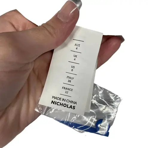 Nicholas Tiana Cotton Shirt Dress In Bengal Stripe Olympic Blue Size US 0