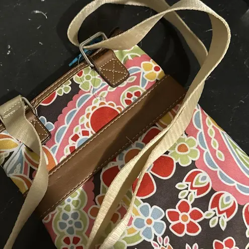 Lily bloom Women's Floral Cross Body Messenger Bag, 3 zip pockets. Super cute