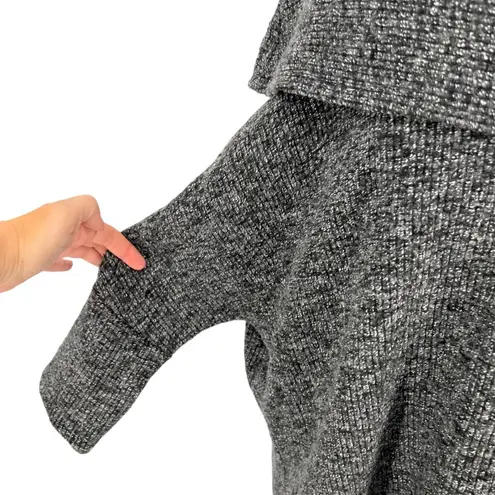 Bobi Los Angeles Off-Shoulder Half Sleeve Knit Top Charcoal Gray Size Medium