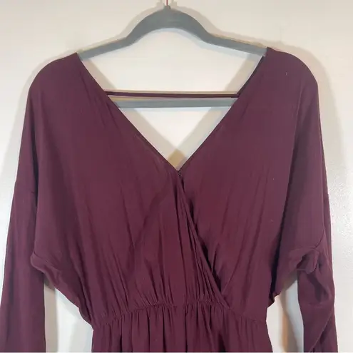 Nordstrom  ASTR Label Peek-a-Boo Lace Silk Blend Romper Cranberry Purple Size S