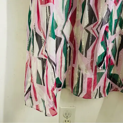 Ba&sh Beryl Rose Silk Faux Wrap Midi Dress size L (10) as seen on Kelly Ripa