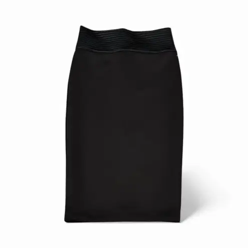 Robert Rodriguez Black High Waist Band Scuba Midi Pencil Skirt Size 0