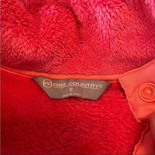 Free Country Womens Size Small Pink Fleece Pullover Jacket Winter Long Sleeve