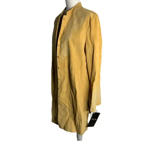 Buttons Vintage Jerry Lewis Suede Leather Jacket Pants M Tan Embroidered Lined