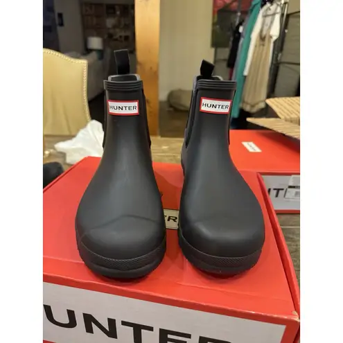 Hunter Boots New Women Original Insulate Black Round Toe Pull On Chelsea Size 10