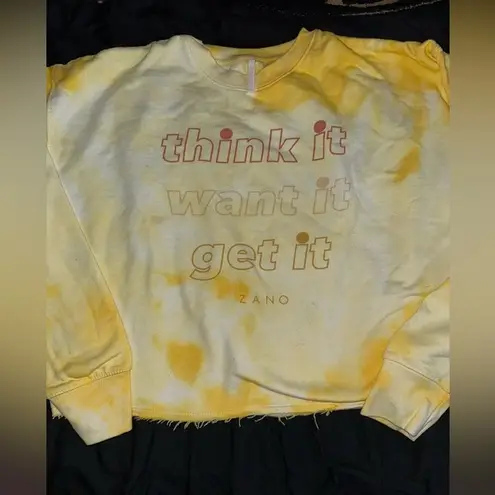 Zano Active Yellow Tie Dye Crewneck Sz. L Size L