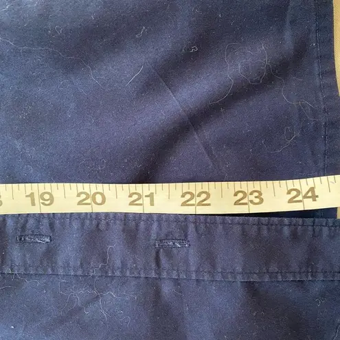 IZOD Button Down Long Sleeve Cotton Blend Navy Shirt XS