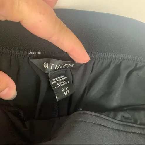 Athleta  size 8 petite black cargo causal pants pull on athletic coach Vienna