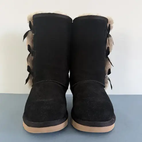 Koolaburra by UGG Victoria Tall Black Suede Bow Winter Boots Size 6