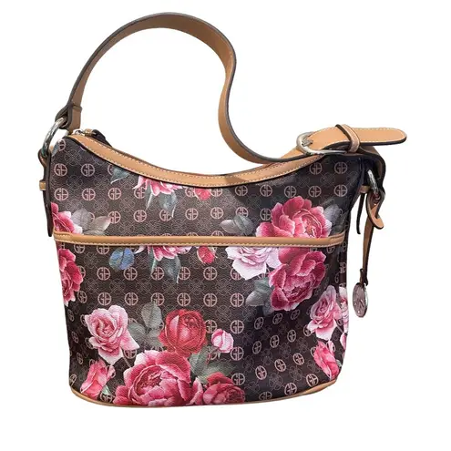 Giani Bernini Signature Rose Handbag Brown