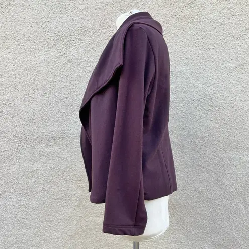 Vulin Purple Wide Collar Open Sweatshirt Cardigan 40/L Size L